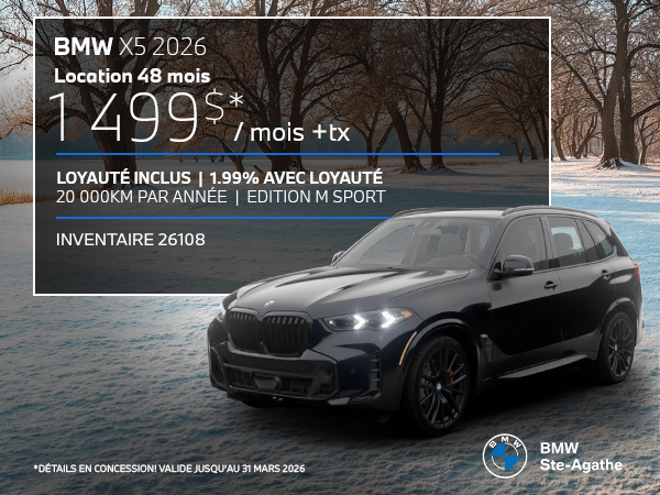 Bannière de BMW X5 2026